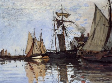 Bateaux dans le port de Honfleur Claude Monet Peinture à l'huile